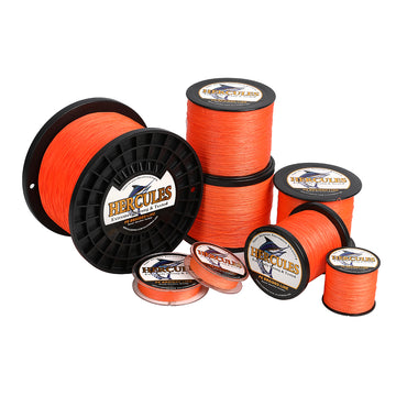 2000M 2187Yds Orange 10lb-200lb HERCULES PE Braided Fishing Line 8 Strands HERCULES